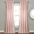 thumbnail image 1 of Lush Decor Bayview Embroidery Detail 84" x 54" + 2" Header Solid Blush 3" Rod Pocket 2-Pieces Set Window Panel Curtain, 1 of 11