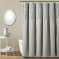 thumbnail image 1 of Lush Decor Bayview Textured Polyester Shower Curtain, 72x72, Gray, Single, 1 of 7