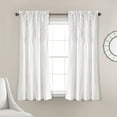 thumbnail image 1 of Lush Decor Bayview Window Curtain Panels White 54X63+2 Set, 1 of 11