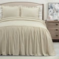 thumbnail image 1 of Lush Decor Belgian Flax Bedspread - Gray - Full/Queen, 1 of 11
