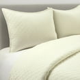 thumbnail image 1 of Lush Decor Belgian Flax Prewashed Linen Rich Cotton Blend Quilt Ivory 3Pc Set King/Cal King, 1 of 11