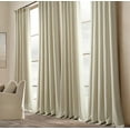 thumbnail image 1 of Lush Decor Belgian Flax Prewashed Linen Rich Cotton Blend Solid Pattern Rod Pocket Window Curtain Panel Single Linen 50x96, 1 of 11