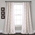 thumbnail image 1 of Lush Decor Bellagio Room Darkening 84" x 52" Geometric Blush 3" Rod Pocket Pair Window Panel, 1 of 11