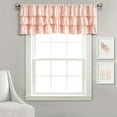 thumbnail image 1 of Lush Decor Belle Ruffle 18" x 84" Ruffle Blush 3" Rod Pocket Single Valance, 1 of 11