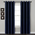thumbnail image 1 of Lush Decor Blackout Faux Silk Window Panel Blackout - Dark Gray - Single-95 x 52, 1 of 11