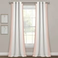 thumbnail image 1 of Lush Decor Block Border Window Panel Blackout - White/Blush-Single-84 x 40, 1 of 11