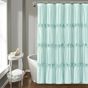 Lush Decor Blue Solid Print Shower Curtain, 72" x 72"
