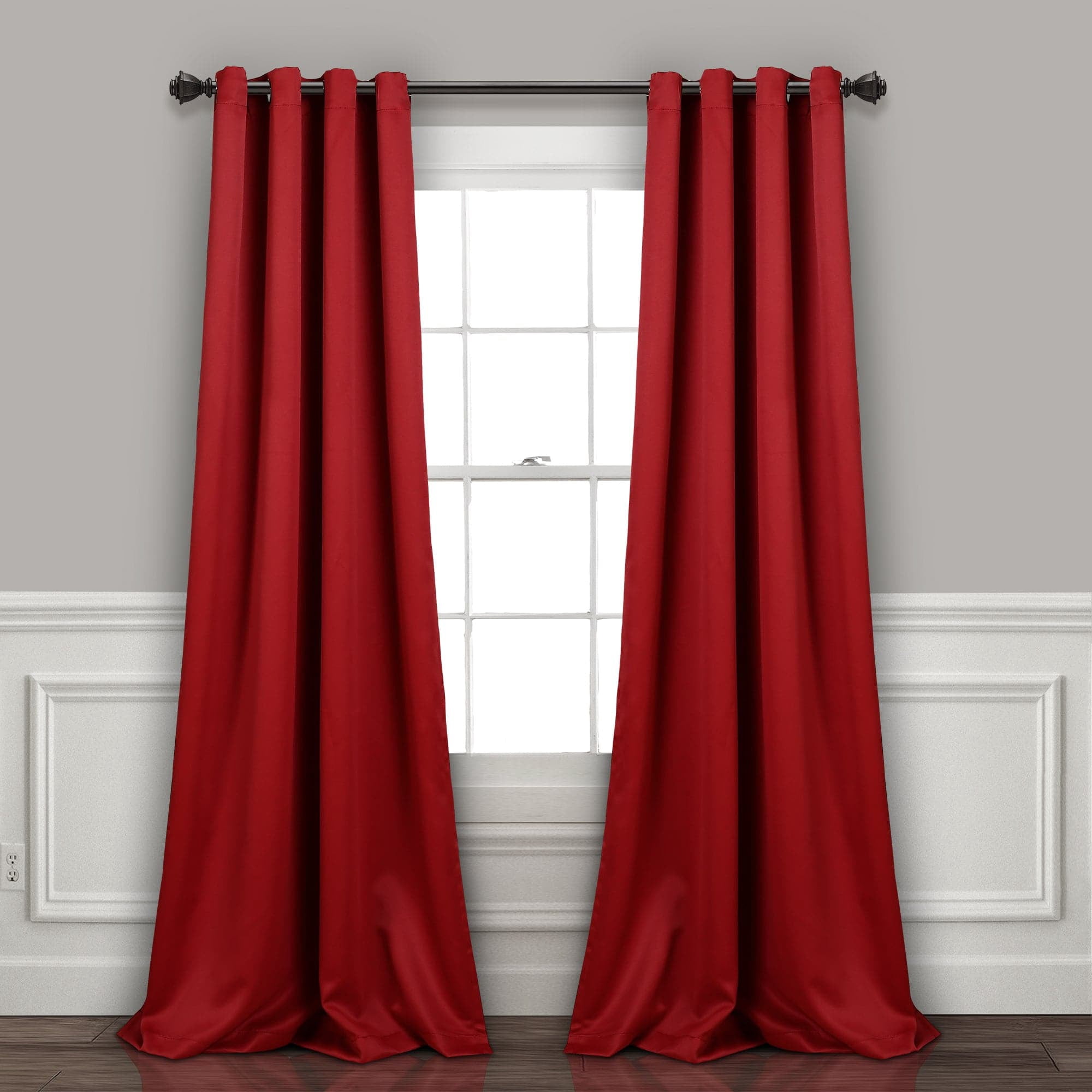 Lush Decor Bohemian, Country 2 Piece Textured Light Filtering Curtain Set
