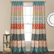 Lush Decor Premium Striped Drapes - Bohemian Stripe Window Panel Set - 84x52 in Turquoise - 2 Piece