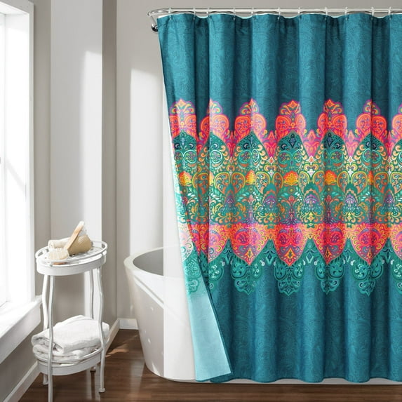 Lush Decor Boho Chic 14 Piece Shower Curtain Set