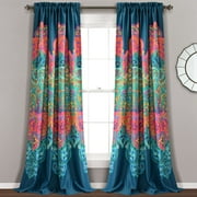Lush Decor Boho Chic Modern 2 Piece Solid Print Room Darkening Curtain Panel