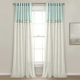 thumbnail image 1 of Lush Decor Boho Faux Linen Tassel Color Block Window Curtain Panel Blue/Off White 42X84 Set, 1 of 9