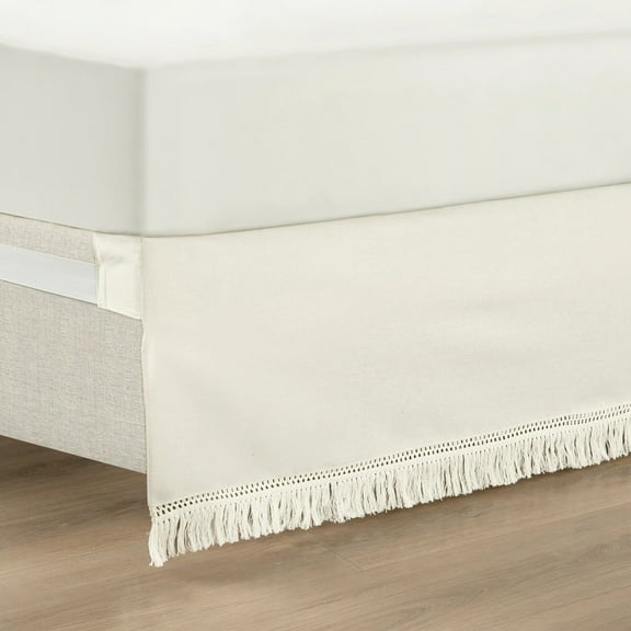 Lush Door Off White Tailored Bed Skirts, King
