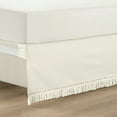 thumbnail image 1 of Lush Decor Boho Fringe 15-Inch Tailored Drop Easy Fit Bedskirt Off White Single Queen 60X80+15, 1 of 11