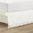 thumbnail image 1 of Lush Decor Boho Fringe 15-Inch Tailored Drop Easy Fit Bedskirt Pure White Single Queen 60X80+15, 1 of 11