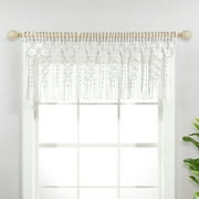 Lush Decor Boho Macramé Textured Valance - Gray