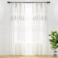 thumbnail image 1 of Lush Decor Boho Macrame Tassel Single Window Curtain Panel - Gray - 84 x 40, 1 of 11