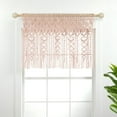 Lush Decor Boho Macrame Textured Cotton Valance/Kitchen Curtain/Wall ...