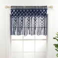 thumbnail image 1 of Lush Decor Boho Macrame Textured Cotton Valance/Kitchen Curtain/Wall Decor Navy 40X30, 1 of 11