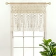Lush Decor Boho Macrame Textured Cotton Kitchen Curtains/Valance/Wall ...