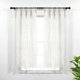 thumbnail image 1 of Lush Decor Boho Macrame Textured Cotton Window Curtain/Room Divider/Doorway/Wall Decor Single White 40X63, 1 of 11