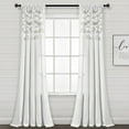 thumbnail image 1 of Lush Decor Boho Pom Pom Tassel Linen Cotton Linen Blend Light Filtering Rod Pocket Single Curtain, White, 84" x 52", 1 of 11