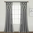 thumbnail image 1 of Lush Decor Boho Pom Pom Tassel Linen Window Curtain Panel Dark Gray Single 52X84, 1 of 11