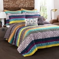 thumbnail image 1 of Lush Decor Boho Stripe 7-Piece Comforter Set, 1 of 11