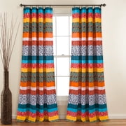 Lush Decor Boho Stripe Stripe 84" x 52" Stripe Turquoise 100% Polyester 3" Rod Pocket Pair Window Panel