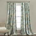 thumbnail image 1 of Lush Decor Botanical Garden Room Darkening 95" x 52" Floral Blue 3" Rod Pocket Pair Window Panel, 1 of 11