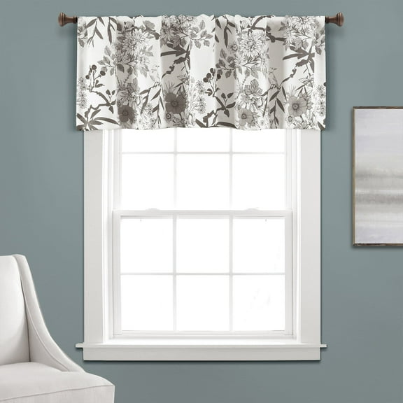 Lush Decor Botanical Garden Valance - Blue - 18 x 52