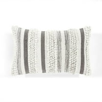 Lush Decor Bria Stripe Decorative Pillow Cover Gray Single 13x20