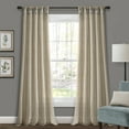 thumbnail image 1 of Lush Decor Burlap Knotted Tab Top Window Panels - Blue - 84 x 45, 1 of 11