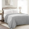 thumbnail image 1 of Lush Decor Cable Soft Knitted All Season Blanket/Coverlet Light Gray Single 104X88, 1 of 11