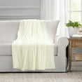 thumbnail image 1 of Lush Decor Cable Soft Knitted Throw Ivory Single 50x60, 1 of 11