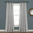 thumbnail image 1 of Lush Decor Chenille Chevron Tufting 95" x 40" Chevron Light Gray 100% Cotton 3" Rod Pocket Pair Window Panel, 1 of 11