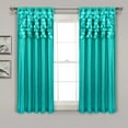 thumbnail image 1 of Lush Decor Circle Dream 63" x 54" Textured Turquoise 3" Rod Pocket Pair Window Panel, 1 of 11