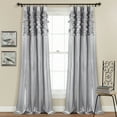 thumbnail image 1 of Lush Decor Circle Dream 84" x 54" Textured Light Gray 100% Polyester 3" Rod Pocket Pair Window Panel, 1 of 11