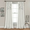 thumbnail image 1 of Lush Decor Circle Dream 84" x 54" Textured White 100% Polyester 3" Rod Pocket 2-Pc Set Window Panel, 1 of 11