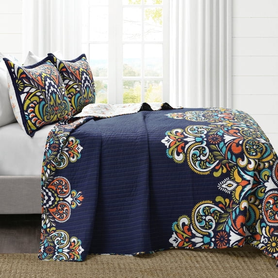 Lush Decor Clara 3-Piece Bedding Quilt Set, King