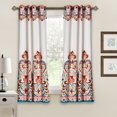 thumbnail image 1 of Lush Decor Clara Room Darkening 63" x 52" Damask Turquoise 100% Polyester Metal Grommets 2-Pc Set Window Panel, 1 of 3