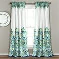 thumbnail image 1 of Lush Decor Clara Room Darkening 84" x 52" + 2" Header Damask Blue 100% Polyester 3" Rod Pocket Pair Window Panel, 1 of 11
