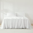 thumbnail image 1 of Lush Decor Coastal Chic Scalloped Edge Cotton Sheet Set 4 Piece Set King Sage - White Sheets - Scallop Trim - Bed Sheets - Coastal Decor, 1 of 9