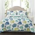 thumbnail image 1 of Lush Decor Coastal Reef Cotton Reversible Quilt, King, Navy/Blue, 3-Pc Set, 1 of 4
