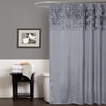 thumbnail image 1 of Lush Decor Contemporary Gray Solid Print Ruffle Polyester Shower Curtain, 72" x 72", 1 of 11