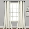thumbnail image 1 of Lush Decor Cotton Blend Faux Linen Grommet Window Curtain Panels Light Linen 52X84 Set, 1 of 11