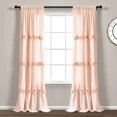 thumbnail image 1 of Lush Decor Darla Craft Flower 84" x 40" Textured Blush 3" Rod Pocket Single Window Panel, 1 of 11