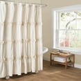 thumbnail image 1 of Lush Decor Darla Solid Shower Curtain, 72x72, Ivory, Single, 1 of 11