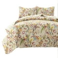 thumbnail image 1 of Lush Decor Dolores Reversible Cotton Quilt Set, 3 Piece Set, Full/ Queen, Neutral & Multi - Soft Tropical Bedding Set - Floral & Bird Quilt - Cottage, Maximalist & French Country Bedroom Decor, 1 of 9