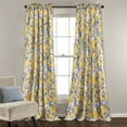 thumbnail image 1 of Lush Decor Dolores Room Darkening 84" x 52" + 2" Header Nature Yellow 100% Polyester 3" Rod Pocket 2-Pc Set Window Panel, 1 of 11
